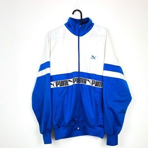 90s Blue & White Puma Jacket